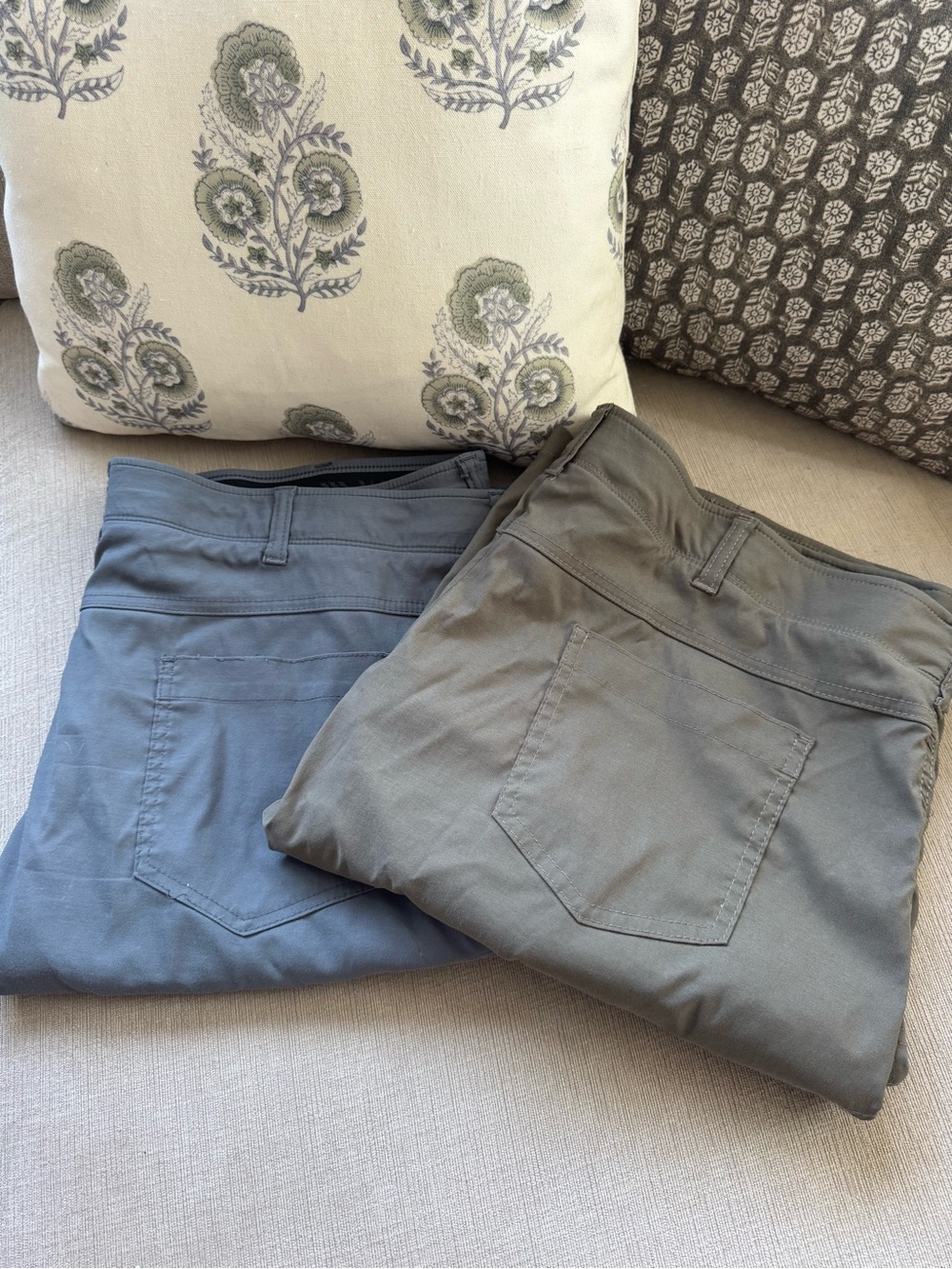 2 Pairs Men's Wrangler Shorts — Gray and Olive